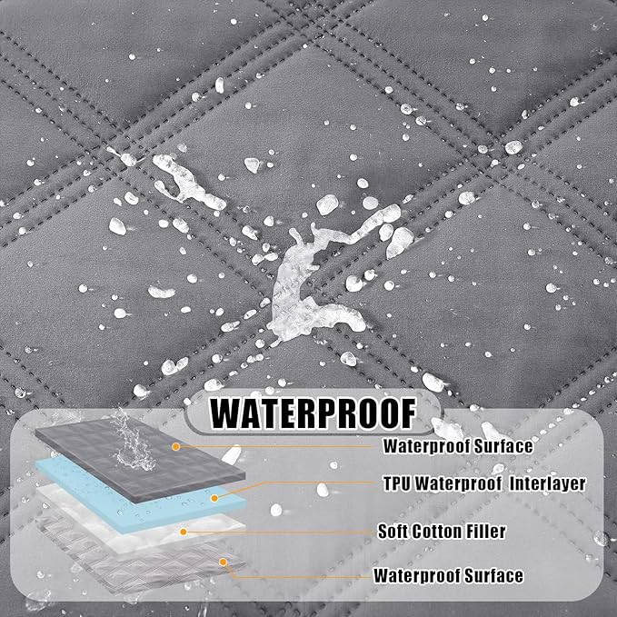 Smiry Waterproof Dog Bed Cover Blanket 52x82, Soft Reversible Pet Blanket - Image 2