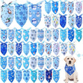 Abbylike 50 Pcs Winter Dog Bandanas Bulk Blue Snowflake Dog Bandanas by Abbylike