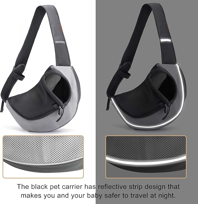 FDJASGY Pet Sling Carrier for Small Dogs Cats, Breathable Mesh Travelling Hand - Image 5