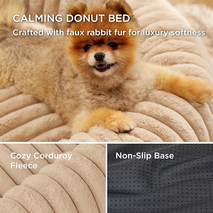 Bedsure ComfyFleece™ Donut Large Dog Bed - Image 3