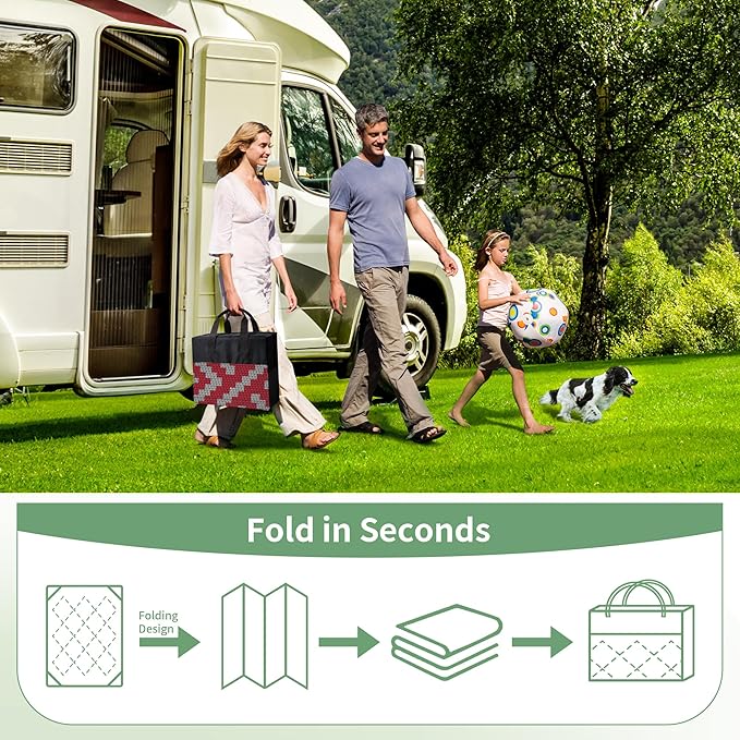 GENIMO Christmas Outdoor Rug for Patio Clearance, Lightweight Waterproof RV - Image 7
