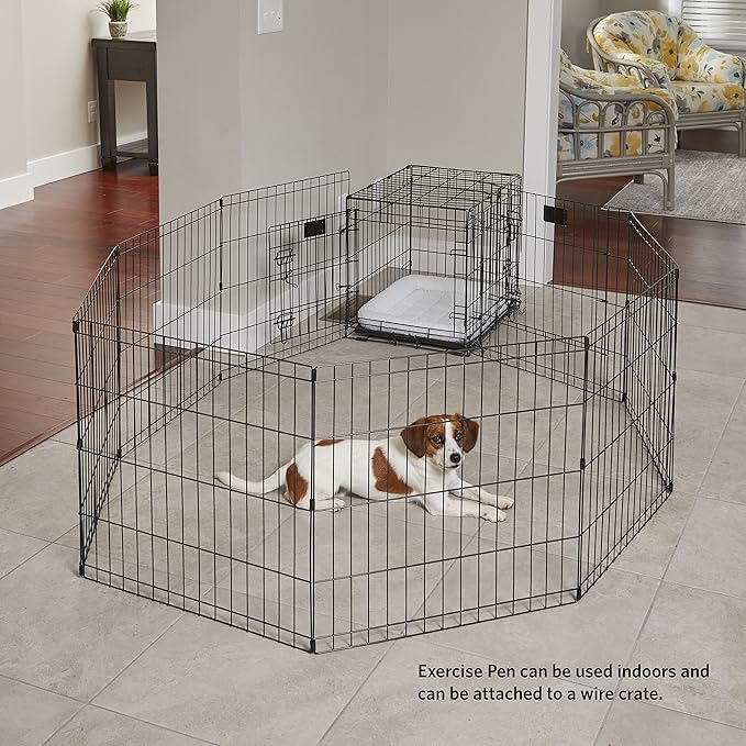 MidWest Homes for Pets Folding Metal Puppy / Dog Exercise Pen, Indoor/Outdoor - Image 4
